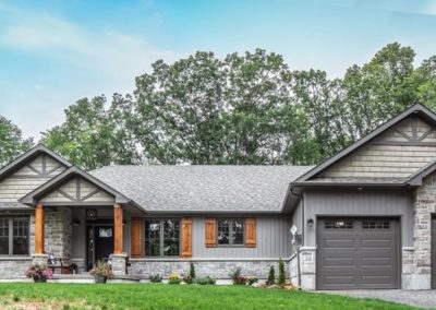 home exterior with double garage